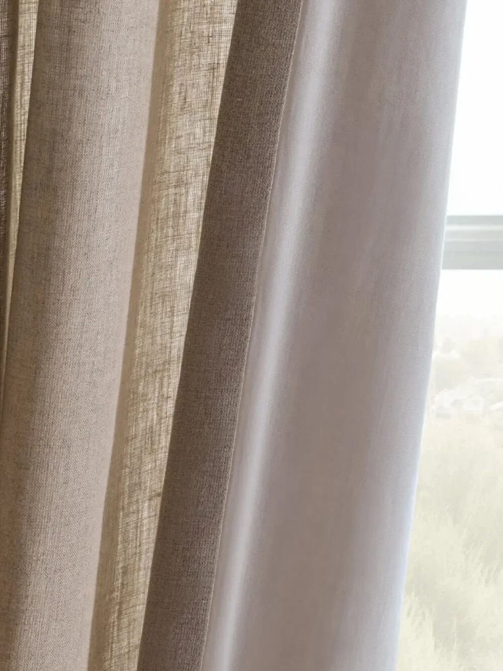 Quince Set of 2 Panels European Linen Curtains Dark Flax 48 x 84 NWOT